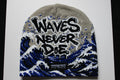 Waves Never Die Jacquard Beanie - Grey, front