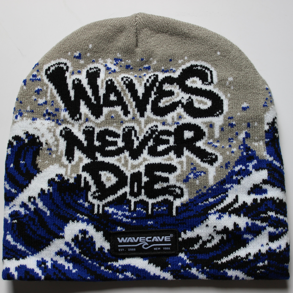 Waves Never Die Jacquard Beanie